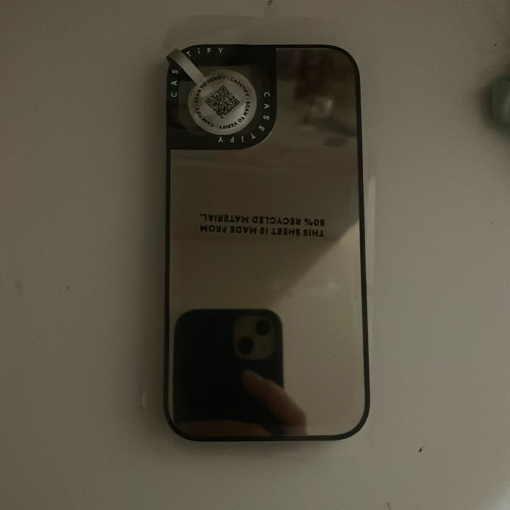 ✨ BRAND NEW Casetify Mirror Black on Silver iPhone 13 Mini Case ✨